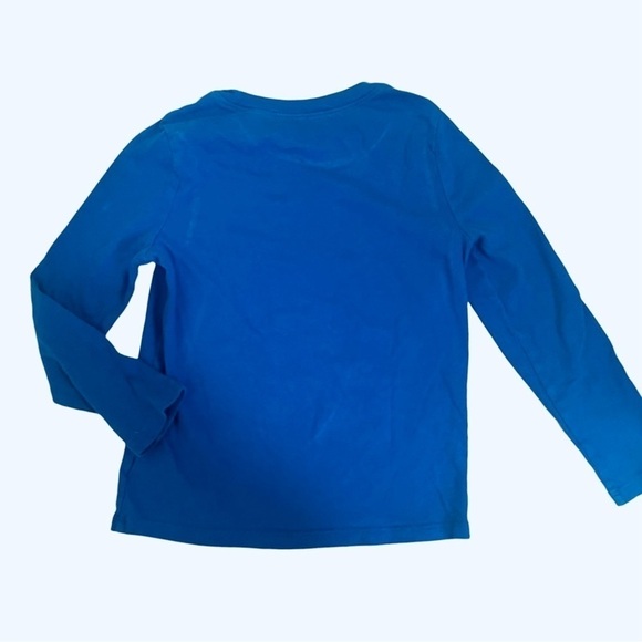 Old Navy cotton pull-on blue graphic design Boys Shirt 5 long sleeve round neck - Picture 4 of 8
